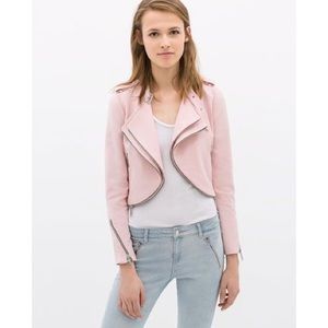 Zara Cropped Moto Jacket